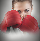 Powerful female boxer
