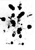 Black ink blobs abstract design
