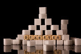 Sugar cubes stacked