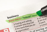 Highlighted definition of business