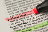 Business class definition highlighted in red