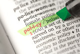 Policy definition highlighted in green