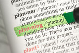 Planning definition highlighted in green