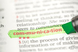 Communication definition highlighted in green