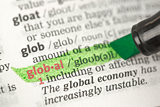 Global definition highlighted in green