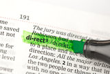 Direct definition highlighted in green