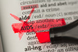 AIDS definition marked and highlighted in red
