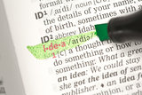 Idea definition highlighted in green