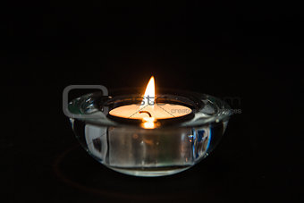 Candle in a glass holder