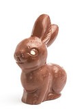 Chocolate bunny with white chocolate eye