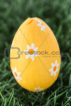 Yellow foil wrapped easter egg