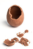 Broken chocolate easter egg
