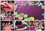 Collage of casino imagery