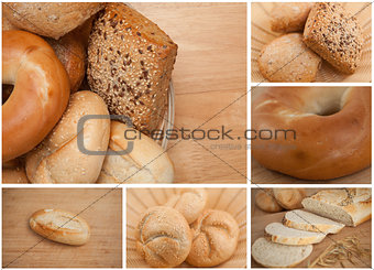 Collage of different types of bread