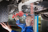 Mechanic under car consulting interface
