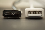 Close up of tip of USB and USB SS