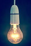 Close up of dazzling light bulb
