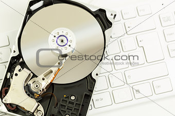 Disk drive on a keyboard