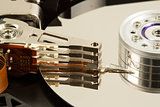 Close up of hard disk drive