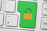 Green enter button on keyboard