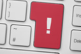 Red exclamation mark button on keyboard