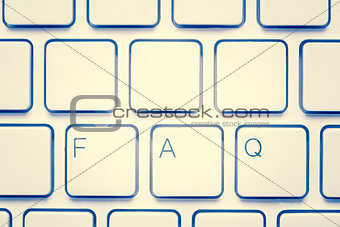 Blank keyboard with FAQ