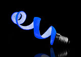 Blue peel and light bulb
