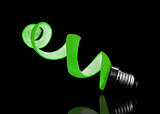 Green peel and light bulb