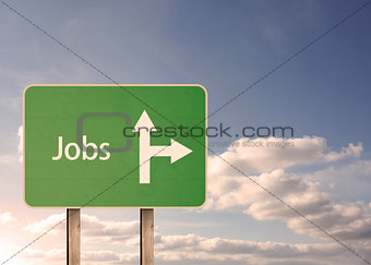 Jobs road sign