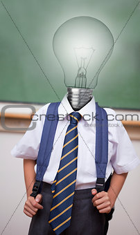 Pupil with light bulb instead of head
