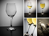 Collage of wine glass