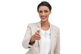 Portrait of a businesswoman giving a handshake