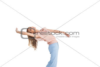 Elegant woman in dance classic position