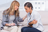 Psychotherapist helping a patient