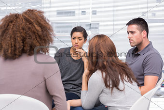 Patients listening to another patient