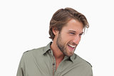 Laughing man in shirt