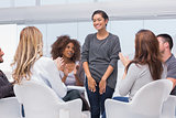Patient has a breakthrough in group therapy