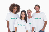 Happy group of volunteers
