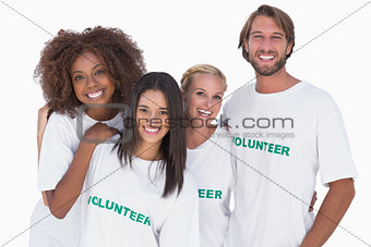 Smiling group of volunteers