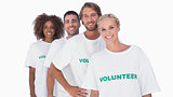 Smiling volunteer group