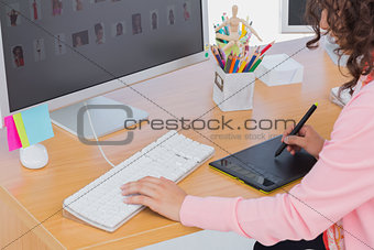 Editor using graphics tablet