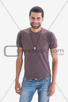 Hip young man smiling