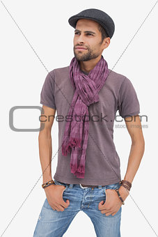 Stylish young man wearing accessories