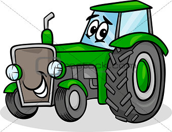 tractor character cartoon illustration
