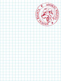 math paper with stamp