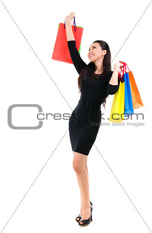 Asian shopping woman 