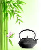 Green bamboo and tea