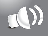 abstract glossy sound icon