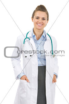 Portrait of smiling doctor woman