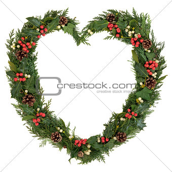 Christmas Heart Wreath